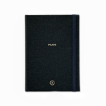 Black Linen Wrapped Book Bound Planner