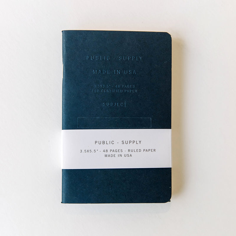 Public Supply Navy Pocket Notebook - Set of 3