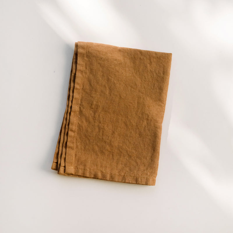 Hazelnut Linen Tea Towel