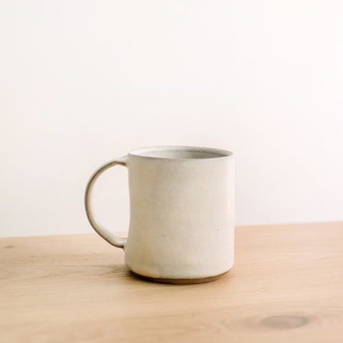 Smooth Handmade Pottery Mug Cream